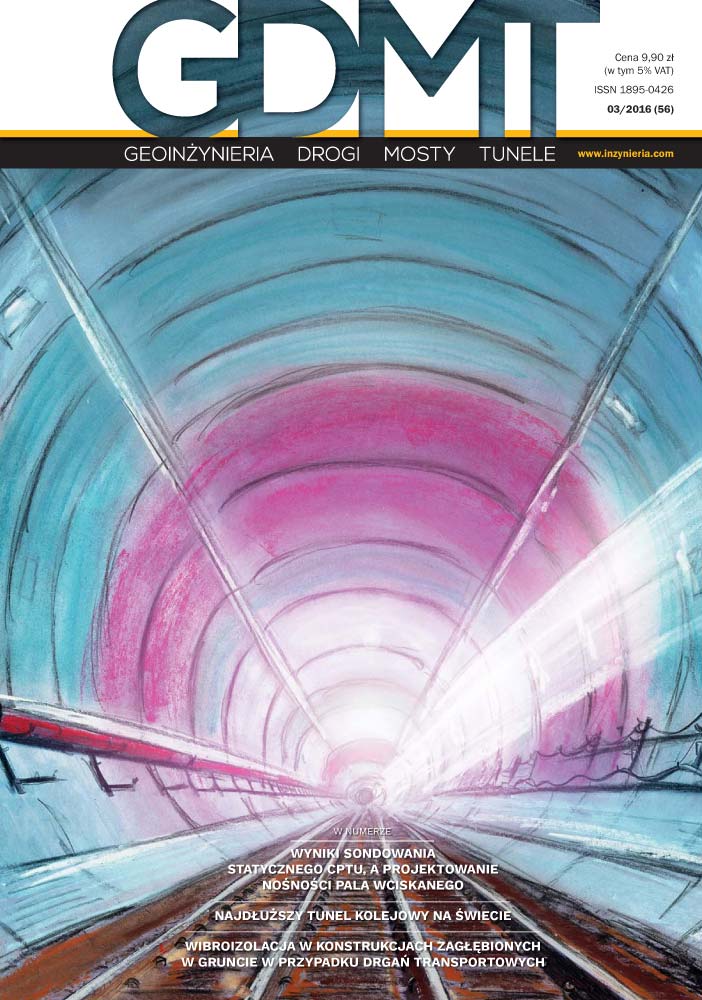 Czasopismo GDMT geoinżynieria drogi mosty tunele 3/2016 [56]