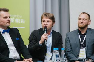 Od lewej: Marcin Matyjaszek (MPWiK Lublin sp. z o.o.), Rafał Chart (Insituform Linings Ltd), Rafał Żelazny (MPWiK S.A. w Krakowie). Panel dyskusyjny w trakcie IV Konferencji „Renowacja Wykładzinami (Rękawami) Utwardzanymi na Miejscu”. Fot. Quality Studio dla www.inzynieria.com