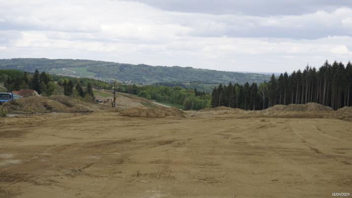Zdjęcie Plac budowy. Widok w stronę Rzeszowa. Fot. GDDKiA