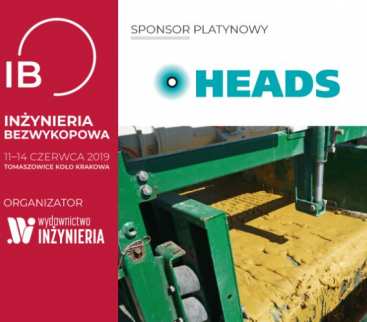 „INŻYNIERIA Bezwykopowa” 2019: HEADS Platynowym Sponsorem wydarzenia avatar