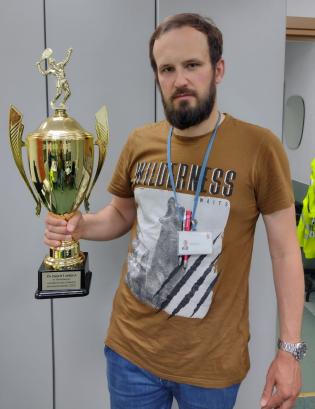 Piotr Matras, zwycięzca turnieju tenisowego bezwykopowców