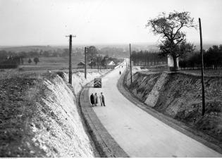 Zakończenie budowy trasy z Krakowa do Mysłowic, 1935 r. Źródło: Narodowe Archiwum Cyfrowe