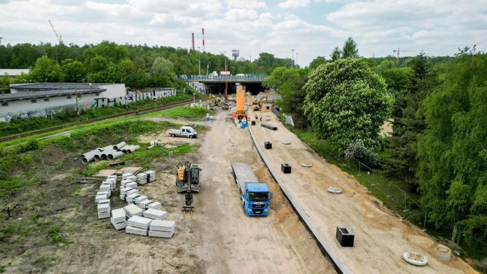 Zdjęcie Przystanek Katowice Brynów w budowie. Fot. Łukasz Hachuła/PKP PLK