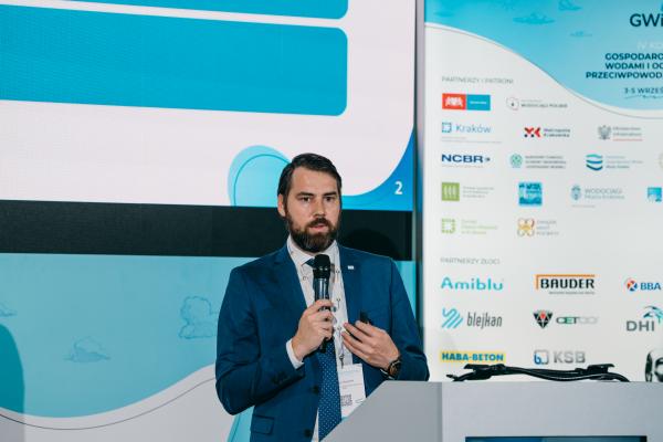 Zdjęcie IV Kongres Gospodarowania Wodami i Ochrony Przeciwpowodziowej. Arthur Guischet, Secretary General European Water Association (EWA). fot. Quality Studio dla www.inzynieria.com