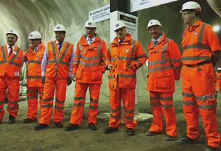 Premier i burmistrz Londynu odwiedzili budowę na jej półmetku / Fot. z archiwum Crossrail