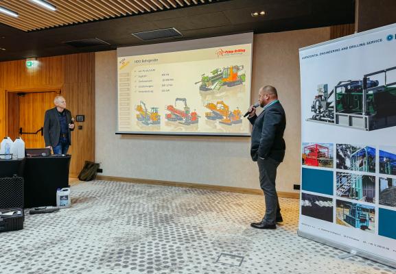 Zdjęcie Od lewej Ralf Kiesow (Prime Drilling) oraz Rafał Leśniak (HEADS). XXVI seminarium szkoleniowe dla branży HD. Fot. inzynieria.com