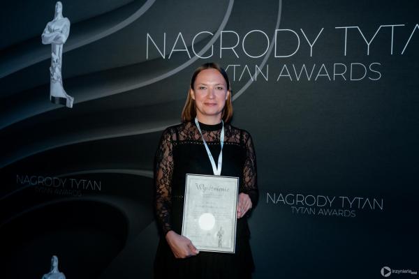 Zdjęcie IV Kongres Geoinżynieria i Budownictwo Podziemne. Gala rozdania Nagród TYTAN 2025. Agnieszka Kuleszewicz (Tensar Polska). fot. Quality Studio dla www.inzynieria.com