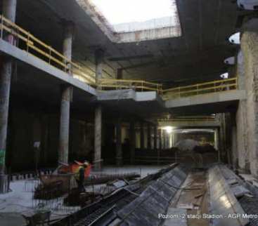 Zakończono ważny etap w budowie stacji Stadion avatar