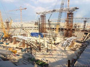 Budowa stadionu Al Janoub fot. Najwyższy Komitet ds. Dostaw i Dziedzictwa / qatar2022.qa