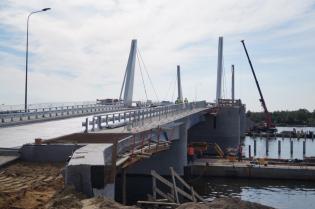 Budowa mostu na Wyspę Sobieszewską. Fot. DRMG