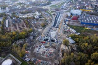 Plac budowy tunelu pod Martwą Wisłą w Gdańsku. Fot. GIK sp. z o.o.
