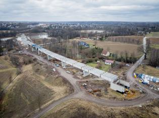 W Zebrzydowicach powstaje most. Fot. Łukasz Hachuła/PKP PLK