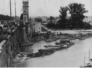 Most Księcia Józefa Poniatowskiego. Lipiec 1934 r. Fot. Narodowe Archiwum Cyfrowe