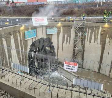 Tunel średnicowy. Wydrążono wszystkie nitki jednotorowe