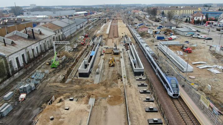 Zdjęcie Tunel i perony budowane w Łapach. Fot. Paweł Mieszkowski/PKP PLK