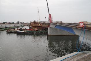 Budowa mostu na Wyspę Sobieszewską. Fot. DRMG
