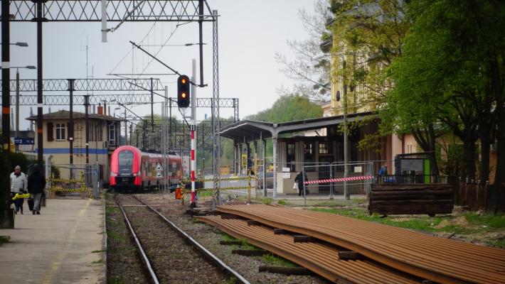Zdjęcie Tor i nowe szyny przy stacji Ostróda. Fot. Andrzej Puzewicz/PKP PLK