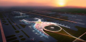Projekt nowego lotniska w Meksyku, opracowany przez Normana Fostera i Fernando Romero. Fot. fosterandpartners.com