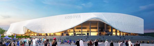 Stadion narodowy w Kosowie. Wiz. Tabanlioglu Architects 