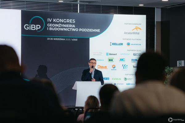 Zdjęcie IV Kongres Geoinżynieria i Budownictwo Podziemne. Paweł Szmyt (ArcelorMittal). fot. Quality Studio dla www.inzynieria.com