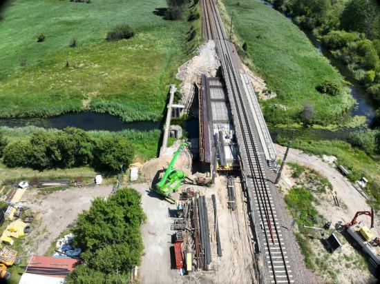 Zdjęcie Przebudowa mostu przez Drwęcę. Fot. Paweł Chamera/PKP PLK