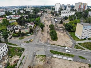 Poznań: budowa trasy tramwajowej na Naramowice. Fot. Poznańskie Inwestycje Miejskie