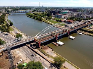 Kraków: rozbiórka mostu kolejowego. Fot. PLP PLK