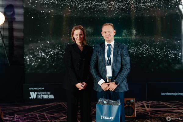 Zdjęcie IV Kongres Geoinżynieria i Budownictwo Podziemne. Gala rozdania Nagród TYTAN 2025. Magdalena Flakiewicz (Keller Polska) oraz Marcin Seroczyński (ArcelorMittal). fot. Quality Studio dla www.inzynieria.com