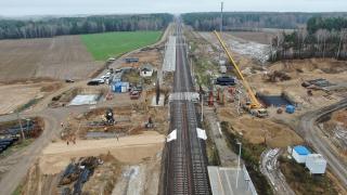 Dąbrowa Kity – budowa wiaduktu drogowego. Fot. Artur Lewandowski/PKP PLK