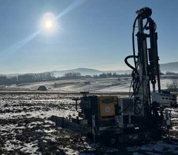 Badania geologiczne pod S52 trwają mimo zimy [ZDJĘCIA]