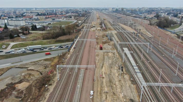Zdjęcie Stacja Białystok, przebudowa torów nad tunelem. Fot. Paweł Mieszkowski/PKP PLK