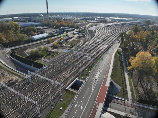 Zdjęcie Wiadukty kolejowy i drogowy nad tunelem w ciągu ul. Towarowej. Fot. Paweł Chamera/PKP PLK