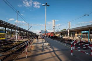 Modernizacja stacji Oświęcim – prace przy peronie. Fot. Przemysław Kubiak/PKP PLK