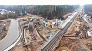 Przystanek Ełk Szyba Wschód – wiadukt kolejowy w budowie. Fot. Damian Strzemkowski/PKP PLK