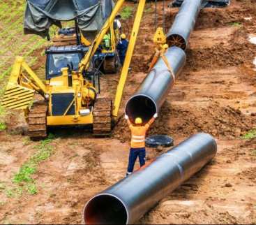 Avatar Pływający terminal LNG. Budowa części lądowej na półmetku