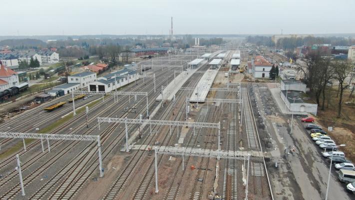 Zdjęcie Stacja w Ełku. Nowe perony i tory. Fot. Paweł Chamera/PKP PLK