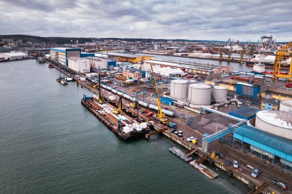 Zdjęcie Przebudowa nabrzeża Indyjskiego w Porcie Gdynia. Fot. NDI