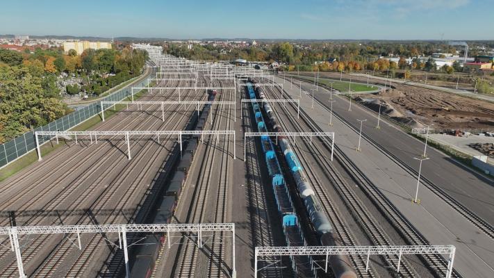 Zdjęcie Stacja Ełk. Pociągi towarowe. Fot. Paweł Chamera/PKP PLK