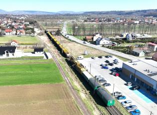 Prace na linii nr 96 Stary Sącz–Piwniczna. Fot. Krzysztof Dzidek/PKP PLK
