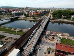 Nowy most kolejowy w Krakowie. Fot. PKP PLK