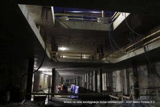 Widok na obie kondygnacje torów odstawczych. Fot. z archiwum AGP Metro Polska