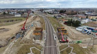 Budowa wiaduktu drogowego w Warce. Fot. Andrzej Lewandowski/PKP PLK