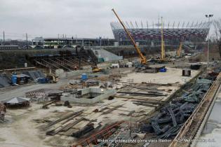Widok na gotową płytę górną stacji Stadion. Fot. z archiwum AGP Metro Polska