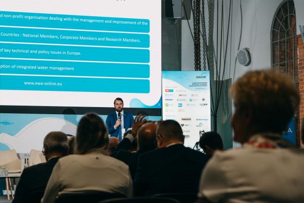 Zdjęcie IV Kongres Gospodarowania Wodami i Ochrony Przeciwpowodziowej. Arthur Guischet, Secretary General European Water Association (EWA). fot. Quality Studio dla www.inzynieria.com