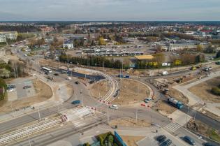 Budowa trasy tramwajowej w Toruniu. Fot. MZK Toruń/Krzysztof Kujawski