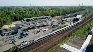 Wiadukty powstające przy stacji Katowice Zawodzie. Fot. Łukasz Hachuła/PKP PLK