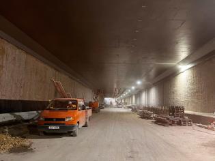 Prace w tunelu TS-04 w Zielonkach. Fot. GDDKiA