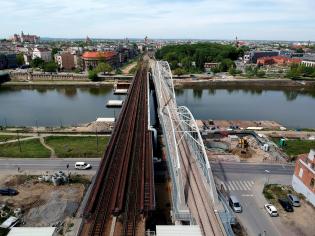 Nowy most kolejowy w Krakowie. Fot. PKP PLK