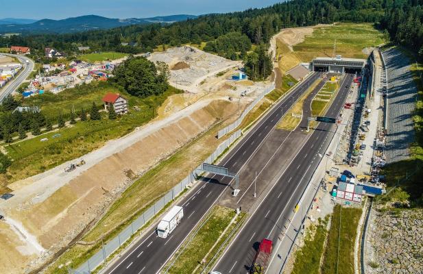 Zdjęcie Droga ekspresowa S7 Naprawa - Skomielna Biała. fot.GDDKiA