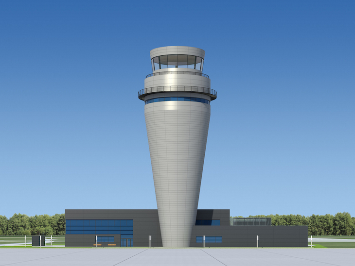 Wizualizacja wieży kontroli lotów - Katowice Airport. Źródło: MIiB